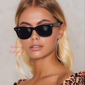 RayBan Wayfarer Black Lenses RB2140 Black Frame Unisex New